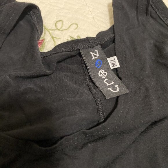 Noblu Women's Black Sleeveless  Dress Boho Lagenlook Spa Medium Large - Picture 7 of 9